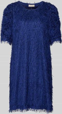 Freequent Knielanges Strickkleid aus Effektgarn Modell MARLIN in Blau, Größe XL