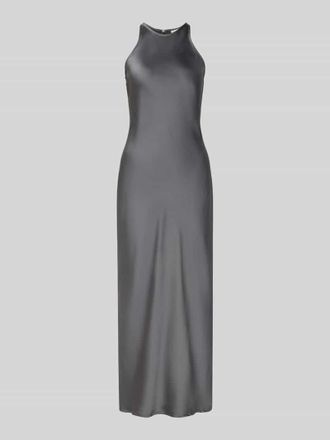 Vila Abendkleid aus Satin mit Rundhalsausschnitt Modell RAVENNA in Hellgrau, Gr&ouml;&szlig;e 34
