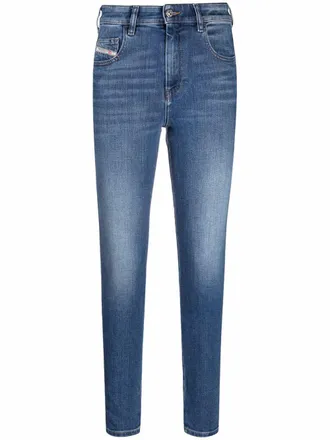 Diesel Jeans skinny Slandy a vita alta - Blu