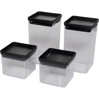 Brabantia Tasty+ Frascos De Conservaci&oacute;n Negro Y Transparente
