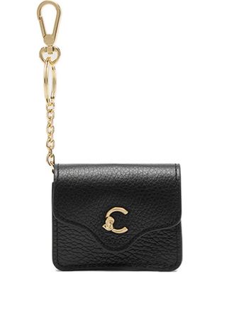 Coccinelle Leren hoofdtelefoonhoesje met gespsluiting - Zwart