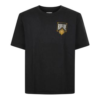 Rhude T-Shirts, male, Black, Size: L Playing Card T-Shirt