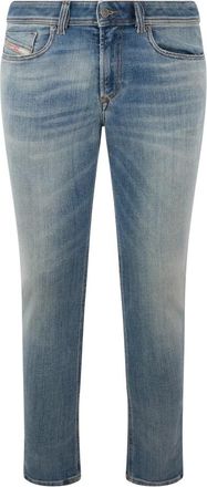 Diesel Slim-fit Jeans, male, Blue, Size: W33 Modern Denim Trousers with Gradient Finish