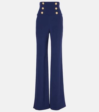 Balmain High-rise wide-leg jeans