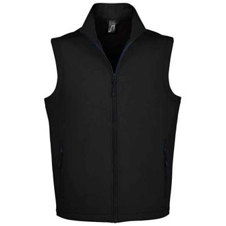 SOLS Unisex Race Softshell Gilet voor volwassenen (Zwart)