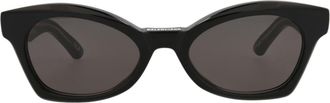Balenciaga 53mm Cat Eye Sunglasses in Black Black Grey at Nordstrom Rack