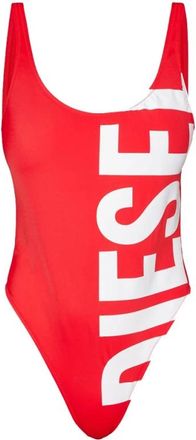 Diesel Logo Print Badpak - Dames - Badpakken - Rood - M - Badmode