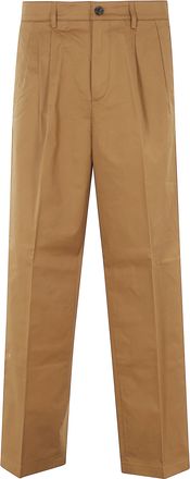 Department Five Camel Wide-Leg Cotton Flush Pocket Wide-Leg Pants