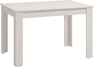 Home Heavenly Mesa de comedor extensible en color blanco 76 x 120-160 x 80 cm