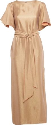Baruni Abito lungo con cintura - Oro