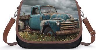 Generic Vintage Old Truck Fashion Womens Crossbody Bags Novelty Handbag Shoulder Bag Purse