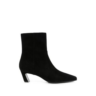 Stuart Weitzman Black Stassi Zip Boots