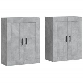 vidaXL Vidaxl - Armarios De Pared 2 Uds Madera De Ingenier&iacute;a Gris Hormig&oacute;n