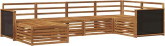 vidaXL Conjunto De Sof&aacute;s De Exterior 6 Uds. Natural Vidaxl
