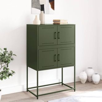 Berkfield Home Sideboard Olive Green 68.5x38.5x107 cm Steel