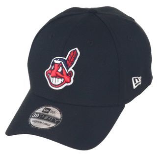New Era Cleveland Indians Black Base Black 39Thirty Stretch Cap - S-M (6 3/8-7 1/4)