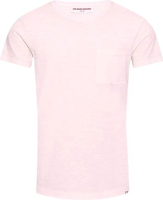 Orlebar Brown Mens Linen Short Sleeves Tee In Rose