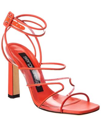 Sergio Rossi Lunettes 100 Leather & Vinyl Sandal