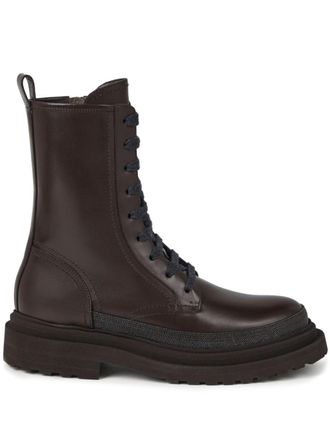 Brunello Cucinelli Leren laarzen - Bruin