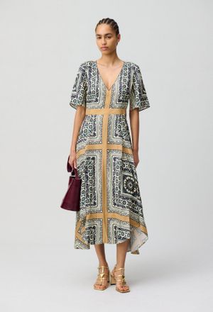 Claudie Pierlot Robe longue fluide imprim&eacute;e