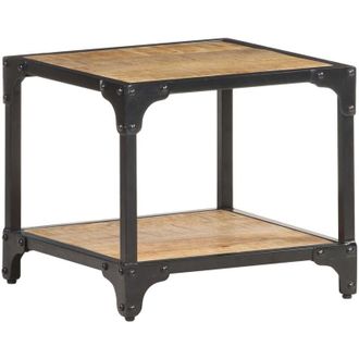 vidaXL Mesa De Centro De Madera Maciza De Mango Rugosa 40x40x36 Cm Vidaxl