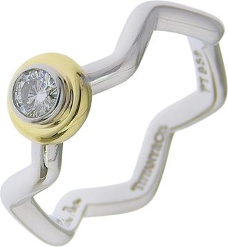 Tiffany & Co. Yellow Gold (18K) Platinum 950 Band Ring (Pre-Owned)