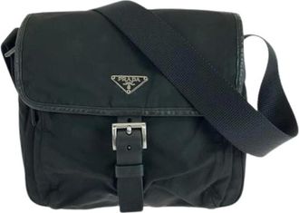 Prada Pre-owned Cross Body Bags, female, Black, Size: ONE SIZE Pre-owned Vintage Nylon Crossbody Bag