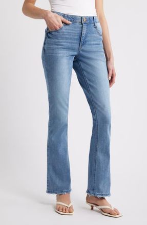Wit & Wisdom Brittany High Waist Baby Bootcut Jeans in Light Blue Artisanal at Nordstrom, Size 16