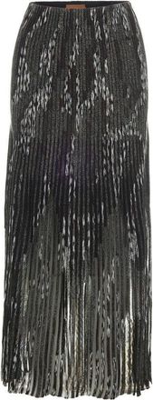 Missoni Multicolor Striped Pleated Midi Skirt