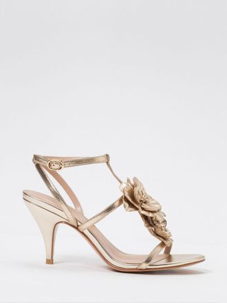 Twinset Sandalo in pelle con fiori