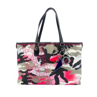 Dior Pre-owned Canvas Tote Bag - Dames - Pre-owned - Veelkleurig - Maat: ONE Size Leer