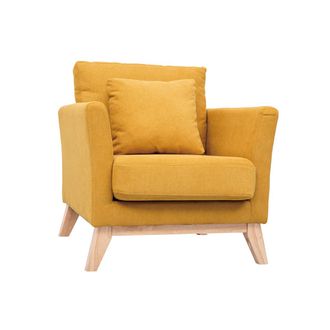 Miliboo Miliboo - Poltrona Scandinava Effetto Velluto Color Senape Oslo