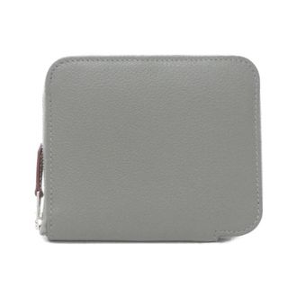 Herm&egrave;s Gray Silk Coin Purse/Coin Case (Pre-Owned)