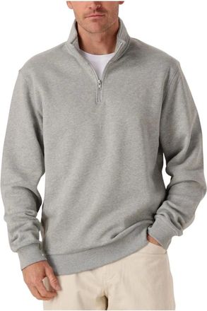 Les Deux Norregaard Tonal Half-Zip Sweatshirt - Heren - Truien - Grijs - Maat: M Katoen