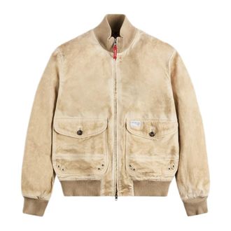 Fay Bomber Jackets, male, Beige, Size: XL Bomber Jacket