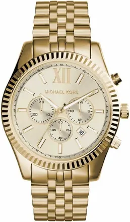 Michael Kors Accessoires, Heren, Geel, ONE Size, Lexington Chronograph Horloge