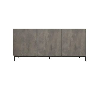 Konte Design Aparador de madera, acabado gris, superficie con efecto m&aacute;rmol, 200x50