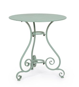 BIZZOTTO Mesa de acero con recubrimiento electrol&iacute;tico y acabado mate &Oslash;70 Verde
