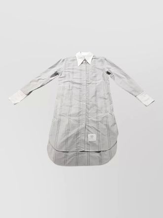 Thom Browne stripe shirt dress knee length collar