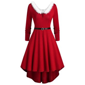 Generic Party Dresses for Women UK, Christmas Dresses for Women UK Santa Dress Red Dress Christmas Ladies Party Elegant Mrs Costume Holiday Clothing