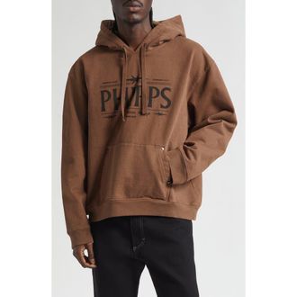 Phipps Studded Logo Graphic Hoodie in Brown at Nordstrom, Size X-Large
