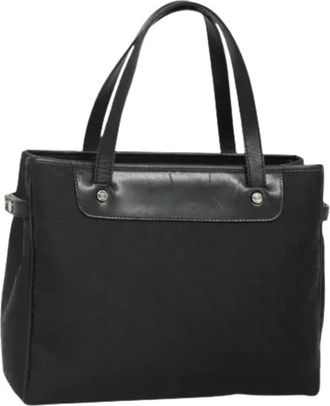 Celine Pre-owned Macadam Canvas Handtas - Dames - Vintage Handtas - Zwart - ONE Size - Leer - Vintage