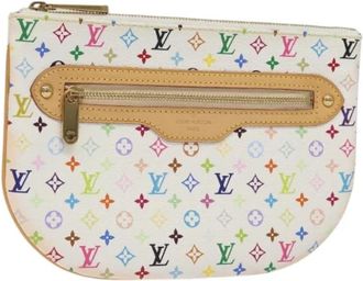 Louis Vuitton Pre-owned Canvas pouches - Dames - Vintage Clutch - Wit - ONE Size - Leer - Vintage