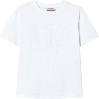 Twin-Set Oval T embroidered T-shirt - White