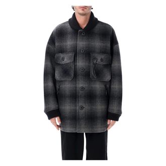 And Wander Wool Pocket Shirt Jkt - Heren - Jassen - Grijs - Maat: L/Xl Wol