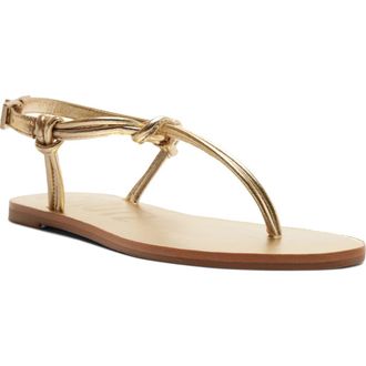 Schutz Nina Ankle Strap Sandal in Platinum at Nordstrom, Size 6.5