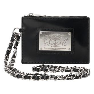 Vaquera Wallets & Cardholders, unisex, Black, Size: ONE SIZE Black Leather Wallet Necklace