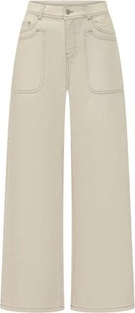 BA&SH Zoel Jeans - Dames - Loose Fit Jeans - Beige - S - Katoen - Jeans