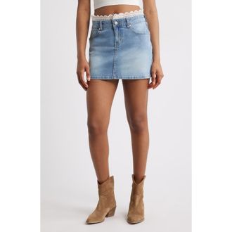 PTCL Lina Denim Miniskirt in Light Wash at Nordstrom Rack, Size X-Large