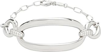 Fossil Zilveren armband met steendetail - Dames - Armbanden - Grijs - ONE Size - Accessoires